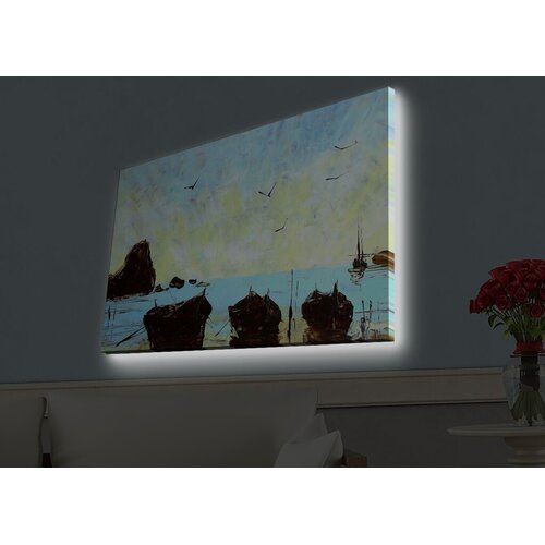 Wallity Zidna slika sa LED osvetljenjem 4570HDACT-034, 45x70 cm Cene
