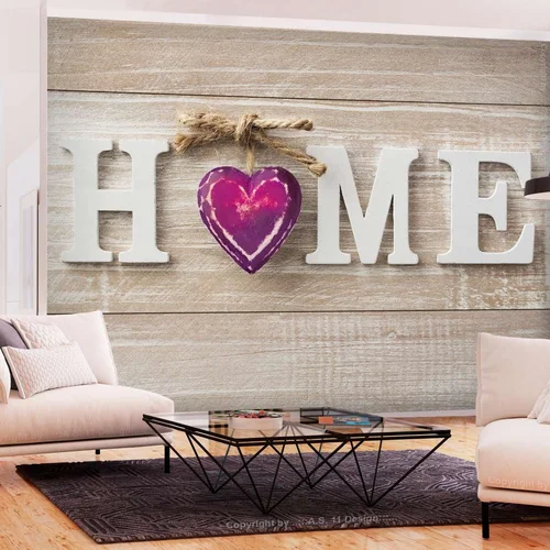  Samoljepljiva foto tapeta - Home Heart (Violet) 245x175