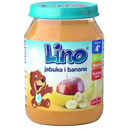 Lino ka&amp;scaron;ica jabuka i banana 190g Slike