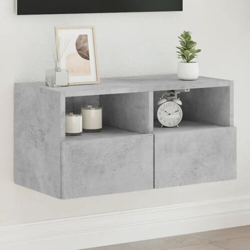 vidaXL Stenska TV omarica betonsko siva 60x30x30 cm inženirski les Cene