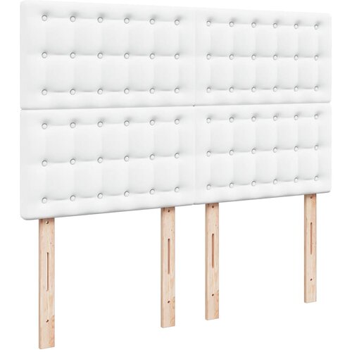  Krevet s oprugama i madracem bijeli 140x200 cm od umjetne kože Slike