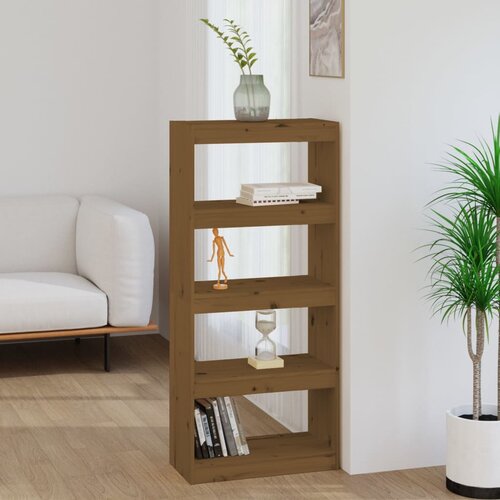  The Living Store Knjižna omara / pregrada medeno rjava 60x30x135,5 cm borovina - Knjižna Omara, (21431407) Cene