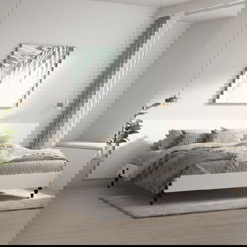 VidaXL Uzglavlje za krevet bijelo 240x1,5x80 cm od konstruiranog drva Slike