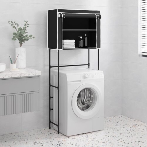 VidaXL Stalak za pohranu na 2 razine crni 71x29 5x170 5 cm željezni Slike