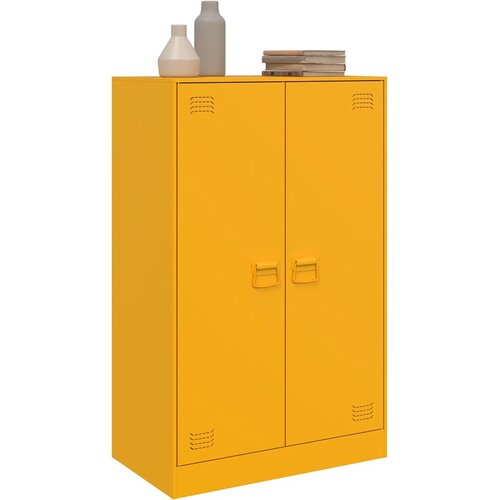  Komoda boja senfa 67 x 39 x 107 cm čelični Slike