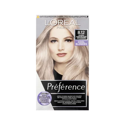 L´Oréal Paris préférence Cool Blondes trajna barva za lase 60 ml odtenek 8,12 Alaska