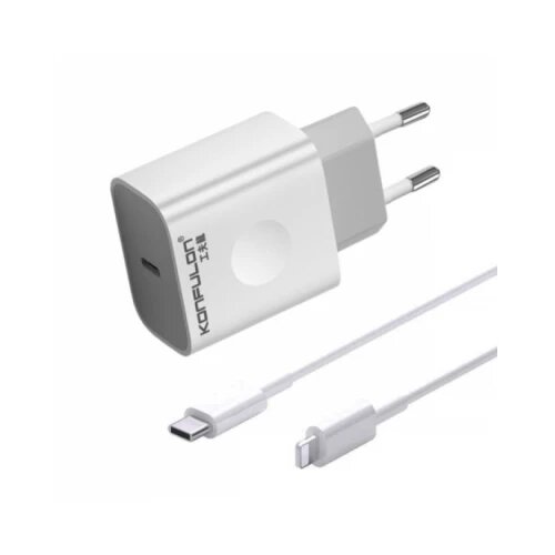 Konfulon C69D brzi kućni punjač 20W + DC13 Lightning KABL Slike