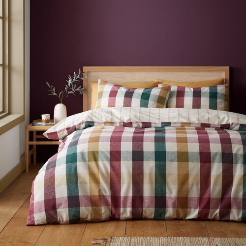 Catherine Lansfield Posteljina za bračni krevet 200x200 cm Autumn Check &amp;ndash; Slike