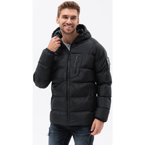 Ombre parke mo&amp;scaron;ka zimska bunda (C502BLACK) pisana Slike