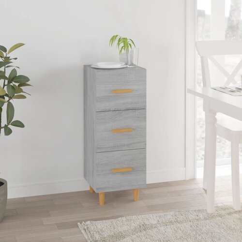 The Living Store Komoda siva sonoma 34,5x34x90 cm inženirski les - Komoda, (21662071) Slike