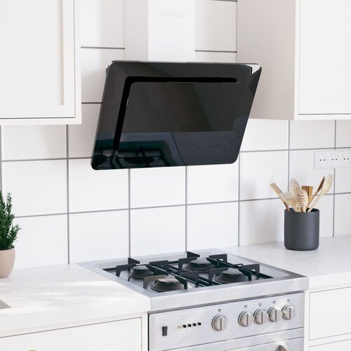 vidaXL zidna napa 60 cm od nehrđajućeg čelika i kaljenog stakla crna Cijene