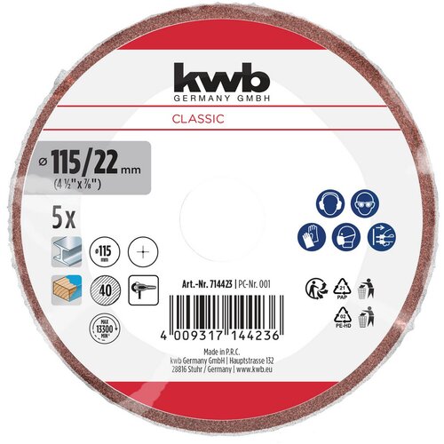 KWB Brusni papir za brusilicu 115 mm, G40, 5/1 Cijene