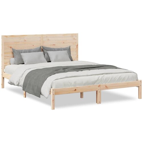 Maison Chic Dalj&amp;scaron;i Posteljni okvir - Dvoposteljna postelja - Zakonska postelja brez vzmetnice 160x210 cm trden les, (21695108) Slike
