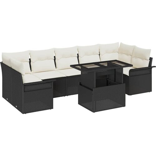  Sjedeća garnitura za vrt 8 kom. Svijetlo 289 x 132,5 x 85 cm Slike
