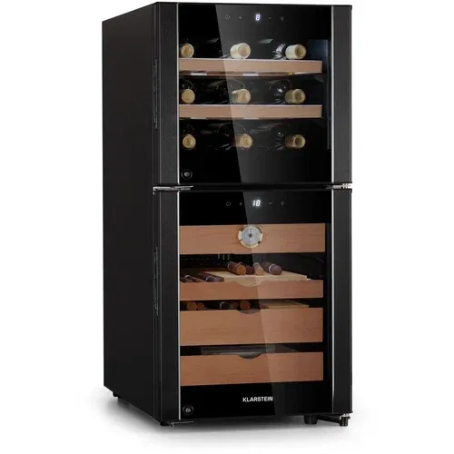 Klarstein El Dorado 89, humidor i hladnjak za vino, Crna