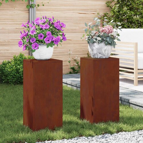  Stalak za biljke 2 pcs Rđa 24 x 24 x 55 cm Cene