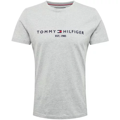 Tommy Hilfiger Majica tamno plava / svijetlosiva / crvena / bijela