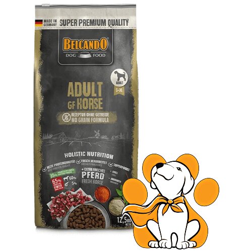 Belcando adult GF Horse 12kg, S 60% Svežeg Konjskog Mesa je Premium Hrana za Pse Slike