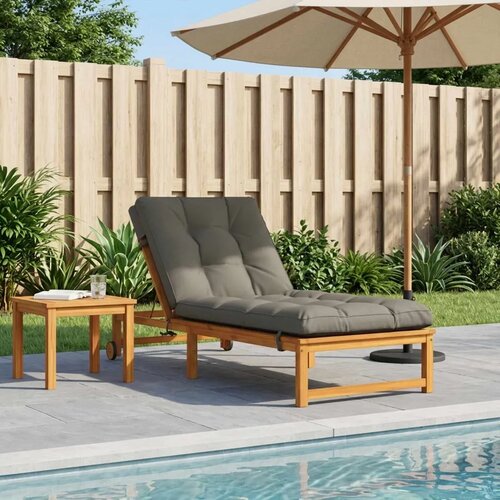  Jastučić za ležaljku VIANEN 100% poliester Siva 200 x 80 x 8 cm - Siva 200 x 80 x 8 cm Cijene