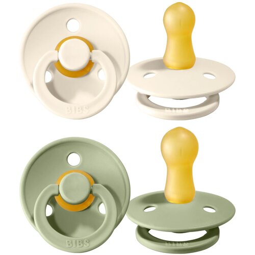 Bibs Colour dude (okrugle) - Ivory/Sage (vel.1) Cene