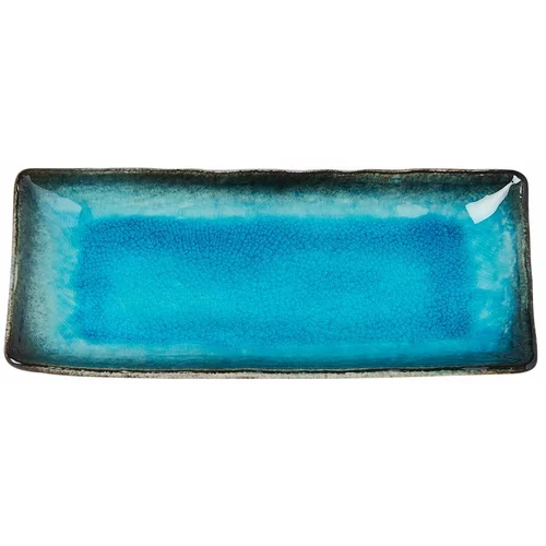 MIJ plavi keramički tanjur za serviranje Sky, 29 x 12 cm