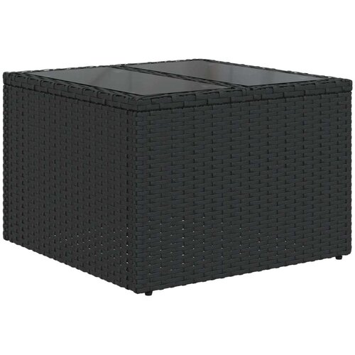 VidaXL 10-dijelni set vrtnih sofa s jastucima crni od poliratana Slike