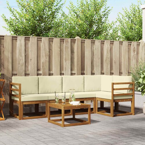 Set vanjskih sofa 6 kom. Prirodna i krem Cene