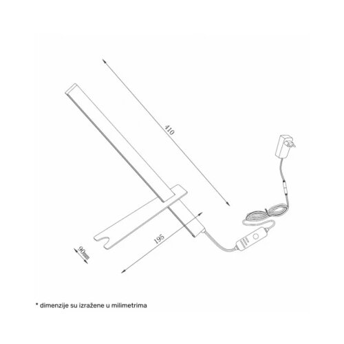  solea 27 stona lampa 6W 3000K crna/drvo dim Slike