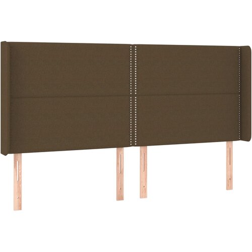  Krevet box spring s madracem LED tamnosmeđi 200x200 cm tkanina Slike