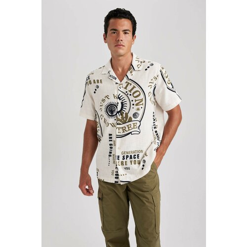 Defacto Relax Fit Cotton Printed Short Sleeve Shirt Cene