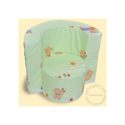 Baby Textil dečija fotelja Bambino, Green slonići Slike
