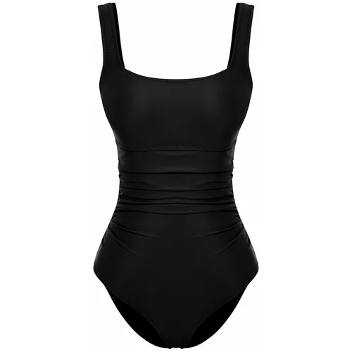 Trendyol Black Square Neck Compression Swimsuit