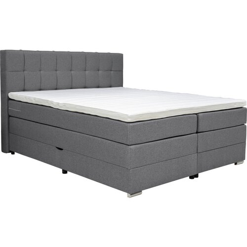 CARRYHOME POSTELJA BOXSPRING 160 cm x 200 cm , tekstil siva Cene