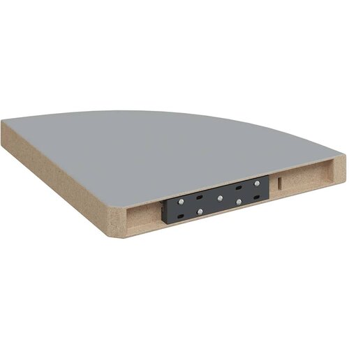  Plutajuće kutne police 4 kom sive 35 x 35 x 3,8 cm MDF Slike