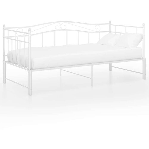 VidaXL okvir za krevet na razvlačenje bijeli metalni 90 x 200 cm Slike