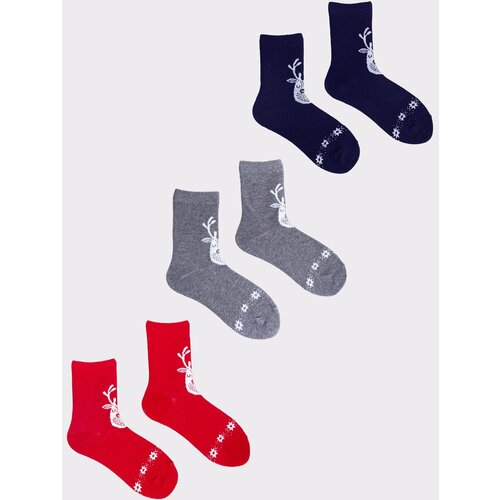 Yoclub kids's christmas socks 3-Pack SKA-X048U-AA00 Slike