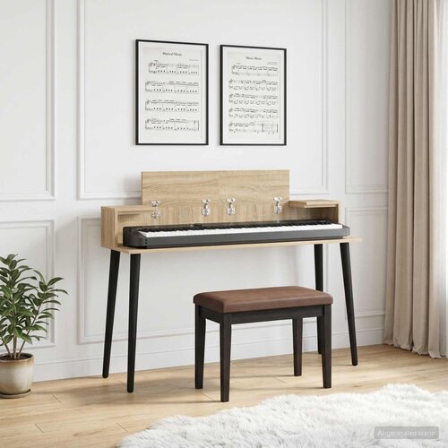 Studio radni stol Hrast sonoma 152 x 36 x 19,5 cm Slike
