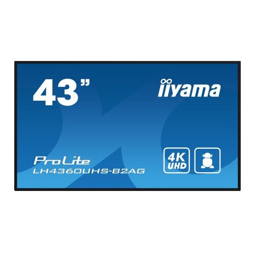 Iiyama lfd lh4360uhs-b2ag 42.5&amp;quot; va 3840 x 2160 @60hz 500 cd/m˛ 5000:1 8.5ms ( LH4360UHS-B2AG ) Slike