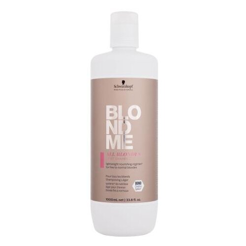 Schwarzkopf Professional Blond Me All Blondes Light 1000 ml &amp;scaron;ampon plava kosa tanka kosa normalna kosa za ženske Slike