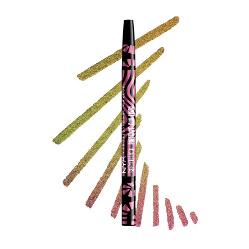 NYX Professional Makeup X Beetlejuice tekoče črtalo - Pinstripe Duo Liner - 01 Pink Chrome Cene