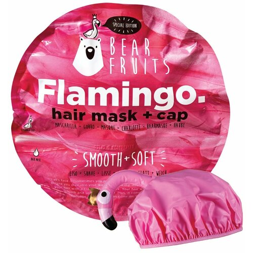 Bear fruits flamingo smooth & soft maska za kosu i kapa, 20ml Slike