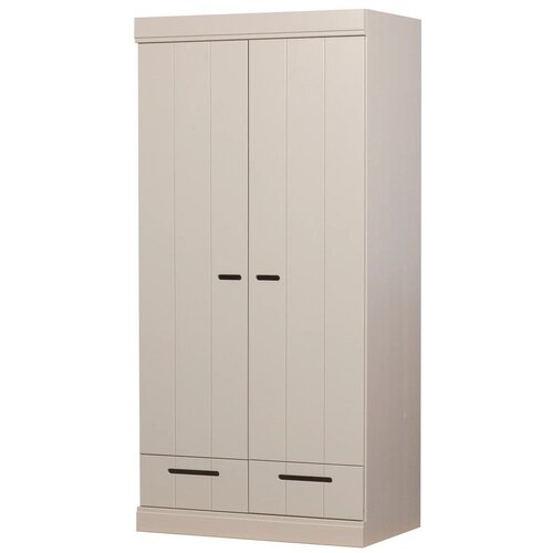 WOOOD Sivo-bež garderobna omara iz masivnega bora 94x195x53 cm Connect &amp;ndash; Slike