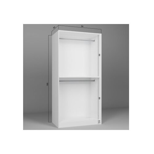 Hanah home Ormar Lucas 1600-85, 94x190x60 cm, Bijeli Slike