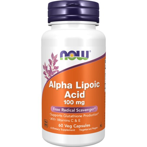 Now Foods Alfa Lipoična kislina NOW, 100 mg (60 kapsul) Cene