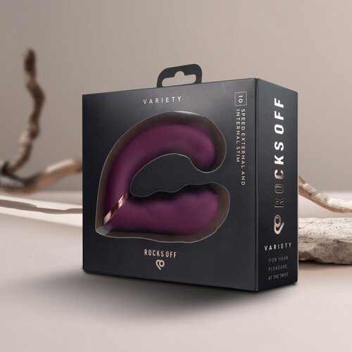 Rocks Off Ltd. ROCKS-OFF - GEMINI DUAL VIBRATOR G-SPOT CLITORIS STIMULATOR PURPLE Slike