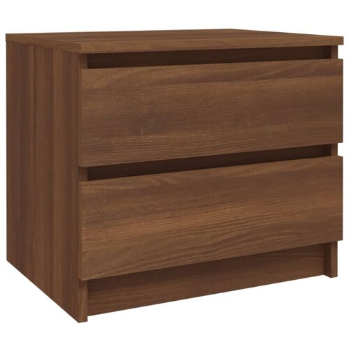 Maison Chic Nočna omarica - Nočna miza rjav hrast 50x39x43,5 cm konstruiran les, (21689551) Slike