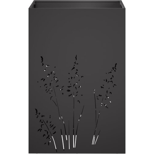  Vrtna saksija Crna 50 x 50 x 75 cm Čelična vrata Slike