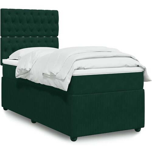 Box spring krevet s madracem tamnozeleni 100x200 cm bar&scaron;unasti Cijene
