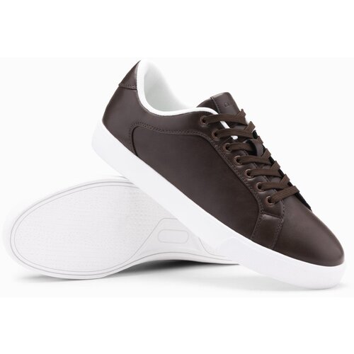 Ombre Men's classic sneaker shoes with high sole - dark brown Cijene