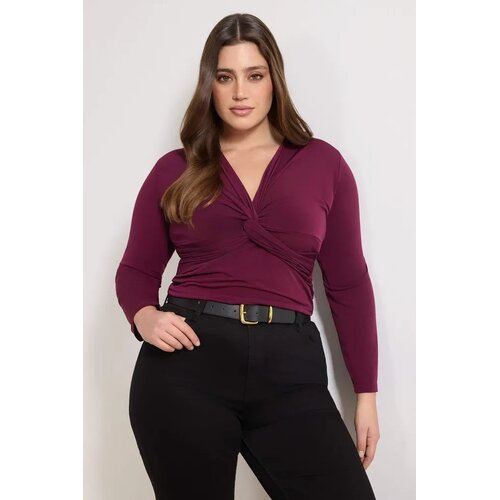 Trendyol Ženska bluza Tbbaw26Af00135, Ljubičasta Cene